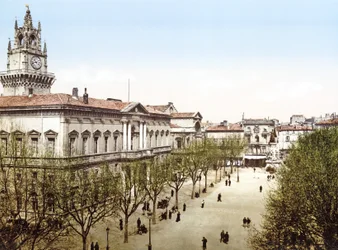 Avignons stadshus och Place de l