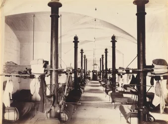 Les Salles des Gardes, Palais des Papes, Avignon, Frankrike,1860-talet (foto)