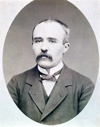 Fotografi av Georges Clémenceau young (1841 - 1929) omkring 1870 - 1880.
