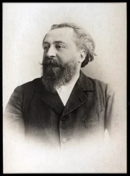 Porträtt av Catulle Mendes (1841-1909), fransk poet.