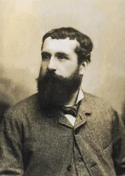 Porträtt av Claude Monet (1840-1926), fransk målare.