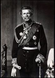 Porträtt av Edwin Freiherr von Manteuffel (baron von Manteuffel) (1809-1895), tysk fältmarskalk.