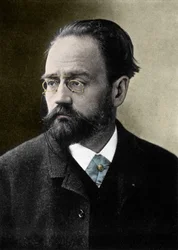 Porträtt av Emile Zola (1840-1902) fransk författare.