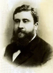 Porträtt av Jean Jaures (1859-1914), fransk politiker.