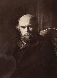 Porträtt av Paul Verlaine (1844-1896), fransk poet.