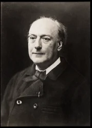 Porträtt av Theodore de Banville (1823-1891), fransk poet.