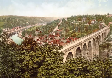 Viaduct de Lanvallay, Dinan, Frankrike, 1890-1900