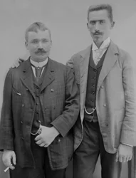 Två unga män, Bourmont-regionen i Haute-Marne (Haute Marne), cirka 1880.