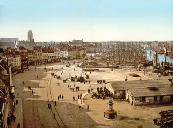 Utsikt över Dunkirk Port, 1890-1900