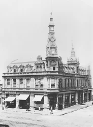 Vy över Johannesburg, ca 1900 (svart foto)