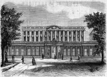 1700-talsarkitektur: yttre vy av Bordeaux stadshus, Gironde (33)