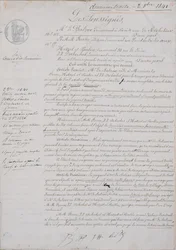2:a kontraktsdokumentet avseende La Comedie Humaine mellan Honore de Balzac (1799-1850) och Hetzel, Paulin, Dubochet och utgivaren Charles Furne, 2 oktober 1841