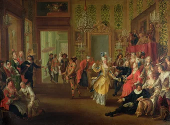 En Bal Pare under karnevalen, c.1710