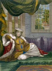 En judisk kvinna i ceremoniell klädsel, ca 1708