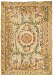 Louis XVI Aubusson-matta med lugg, Frankrike, sent 1700-tal (textil)