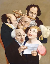 En musikgrupp, ca 1830