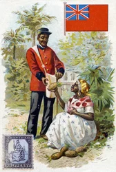 En brevbärare i Trinidad, sent 1800-tal