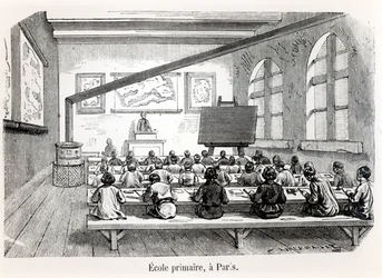 En grundskola i Paris, från Almanach du Magasin Pittoresque, 1975