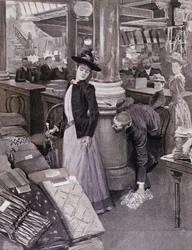 En tjuv i ett varuhus i Paris, illustration från Paradis des Dames, c.1895