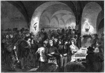 Ett kafé ligger i källaren i Esterhazy Palace (Esterhazy Keller) i Wien, Österrike
