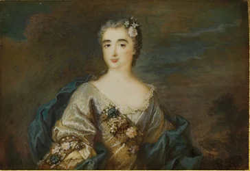 En dam som heter Louise-Jeanne de Durfot, Duchesse de Mazarin et de la Meilleraye, ca 1750