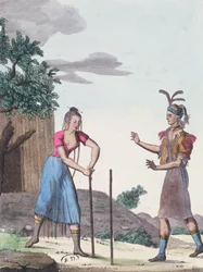 En vigselceremoni med Creek-indianerna, c.1811