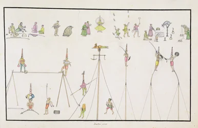 Akrobater, jonglörer, imitatorer, underhållare från The Gentil Album, publicerad 1774