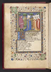 Lägg till MS 21247 f.40v En gentleman och tre damer, från 