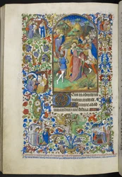 Lägg till Ms 18850 f.221v, Hours of the Passion [Lauds]. Betrayal of Christ, från Book of Hours (The Bedford Hours) c.1410-30 (bläck, färg & guld på veläng)