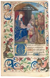 Adoration of the Magi, illustration från "Time Book of Hours, Use of Rome"