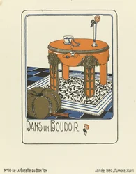 Annons för "Dans un Boudoir", utg.1920 (stenciltryck)