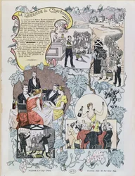 Annons för Le Clos Charbonnier Beaujolais, ca 1880