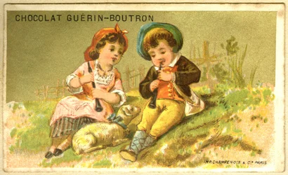 Reklamkromolitografi av Guérin Boutron-choklad (kromolitografi)
