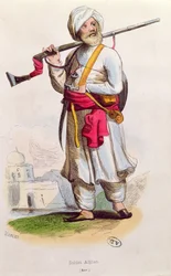 afghansk soldat, ca 1840-50