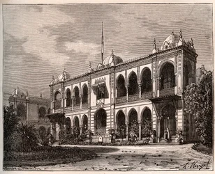 Alger - Guvernörens palats i Mustapha - gravyr i "La France illustrée: geografi, historia, statistisk administration" av V.A. Malt-Brown. 1884
