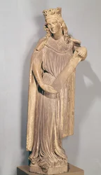 Allegorisk figur av den lilla kyrkan, från Strasbourgs katedral