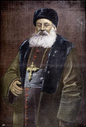 Alphonse Favier (1837-1905), fransk lazarist, eveque de Pekin, hjälte från Boxarnas legationssäte, år 1900 (gravyr)