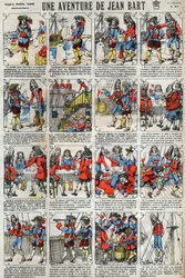 Ett äventyr av Jean Bart (1650 - 1702), fransk kapare. Epinal avbildning från slutet av 1800-talet.