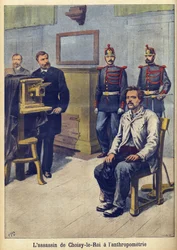 Antropometri - Alphonse Bertillon (1853-1914) illustration från 