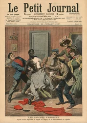 Apacher som roar sig, illustration från "Le Petit Journal", supplement illustre, 28 juli 1907.