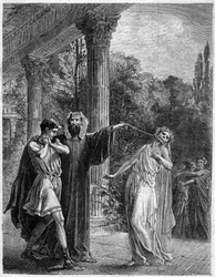 Apollonius till Korint. I "Historia om den övernaturliga världens magi och dödlighet genom tid och folk", Furne Jouvet et et Cie-redaktörer (1869).
