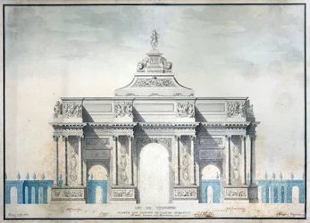 Triumfbågen, ca 1810 (wc med penna och bläck på papper)
