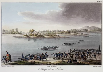 Attack av Lobau 1809 - i "Historisk sammanfattning av kriget mellan Frankrike och Österrike 1809"