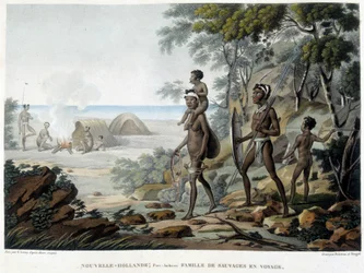 Australisk aboriginalfamilj reser