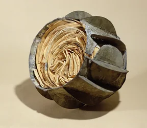 Boll fylld med bokstäver, kastad i floden Seine vid tiden för belägringen av Paris, 1870-71 (bly)