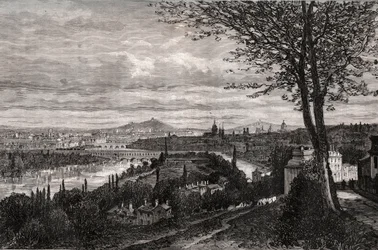 Bellevue (Seine-et-Oise) - gravyr i "La France illustrée: geografi, historia, statistisk administration" av V.A. Malt-Brown. 1884