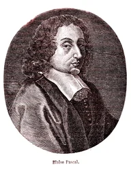 Blaise Pascal, fransk matematiker, filosof, fysiker och teolog. 1865 (gravyr)