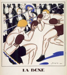 Boxning, från "Monsieur" 1920 (pochoirtryck)