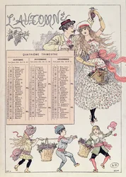 Kalender för hösten 1886, c.1885