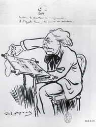 Karikatyr av Gabriel Faure (1845-1924)